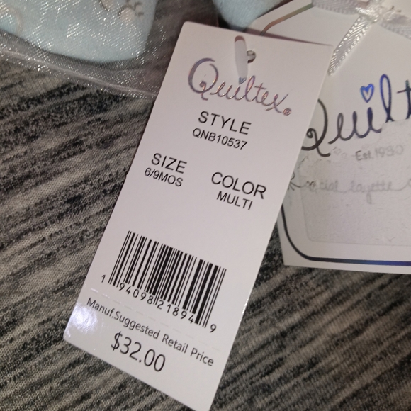 🆕Quiltex | "The Snuggle is Real" 6 Pc. Baby Boys Blue Layette Set Size 6-9 mos. - Picture 14 of 15